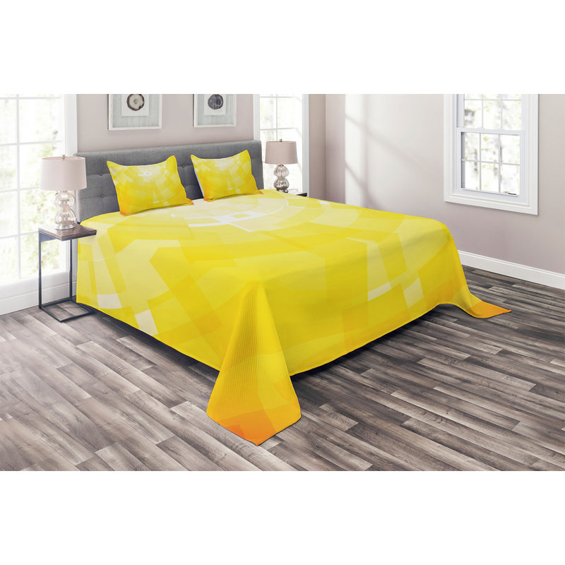 Mosaic Modern & Contemporary Polyester Coverlet, Queen Bedspread + 2 Shams
