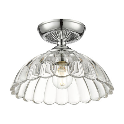 Luicie 1-Light Vanity Light in Pewter with Clear Glass
