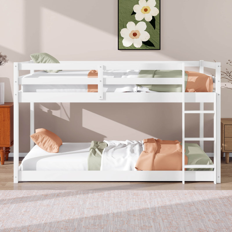 Laurentius Kids Twin Over Twin Bunk Bed, White