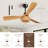 52'' Abs Ceiling Fan Light With Rattan Shade And Remote Control Included