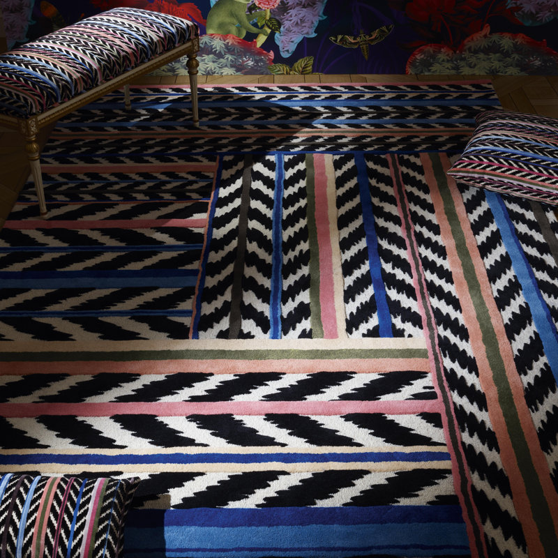 Jaipur Stripe Azur Rug, Rectangle 5'2'' x 8'5''