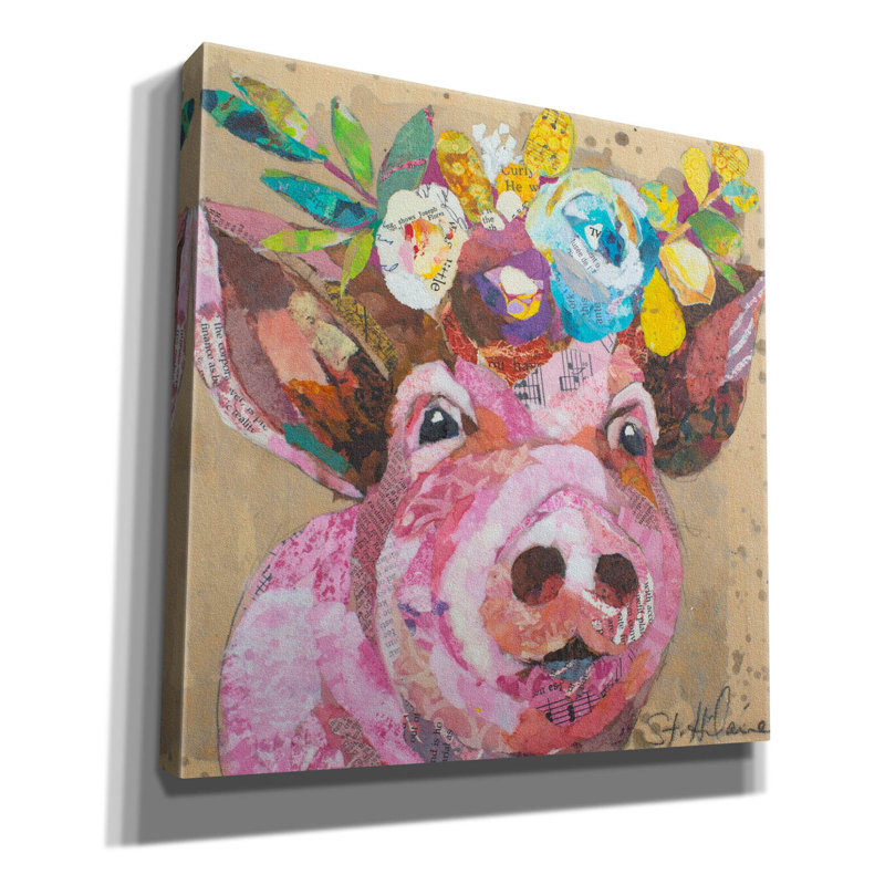 «Violet» par St. Hilaire Elizabeth, art mural sur toile, H 12 po x l 12 po x P 0,75 po