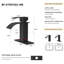 Robinet de lavabo de salle de bain à poignée simple 6 "certifiée CUPC avec deux poignées (finition noire mate)-121292169