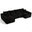 Canapé modulaire modulaire en nuage pour le salon - canapé modulaire en U modulaire de 130 po, canapés à compression sans assemblage, canapé de plancher confortable avec mousse à mémoire de forme, noir-1358309376-1358309378-1358309384