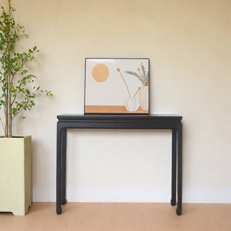 Console noire, H 32,3 po x l 42,5 po x P 15,7 po