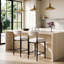 Tabouret de bar et de comptoir moderne rembourré Boucle (ensemble de 2)-129873034