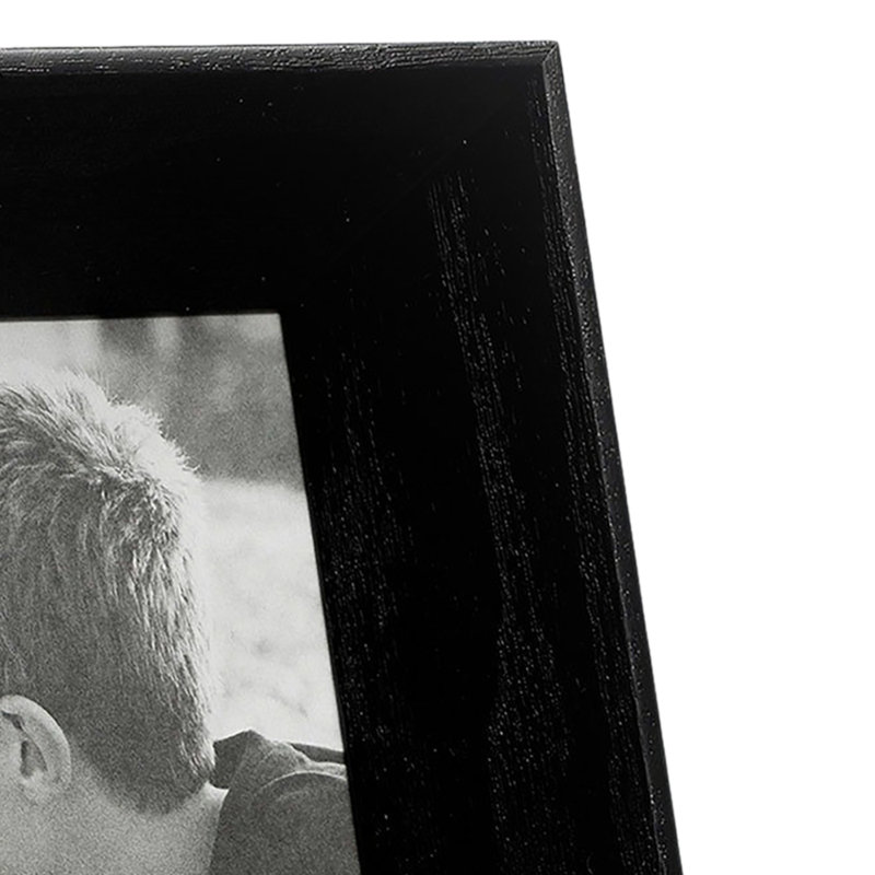 Cadre pour photo simple en bois embossé, 5" x 7", Noir