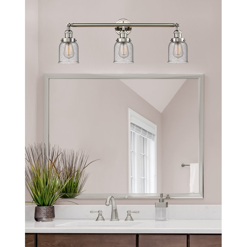 Éclairage pour meuble-lavabo 3 lumières à intensité réglable Aloysia, Nickel poli