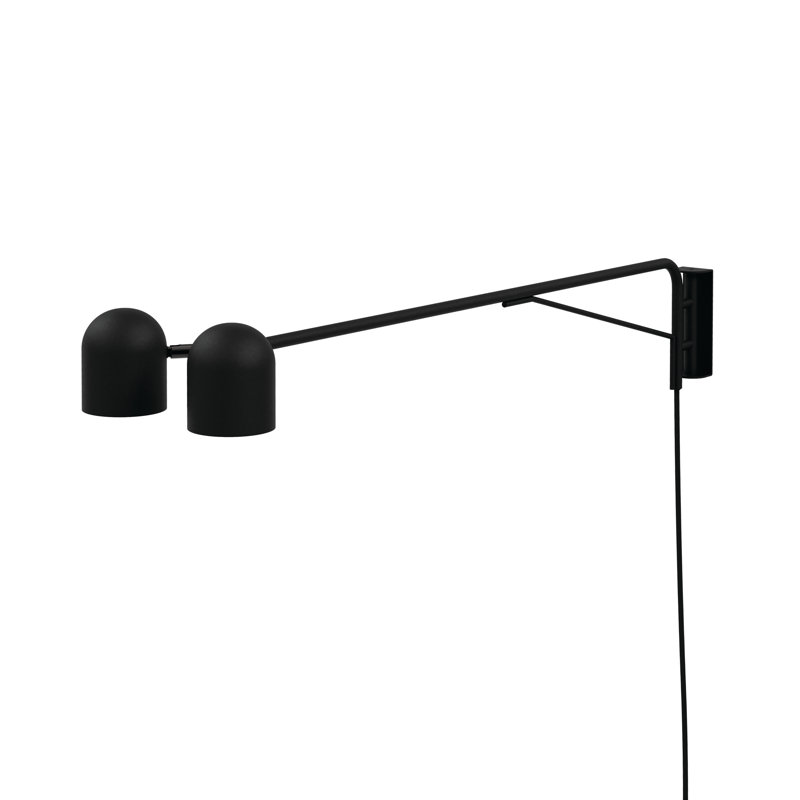 Lampe à bras pivotant tandem, Noir