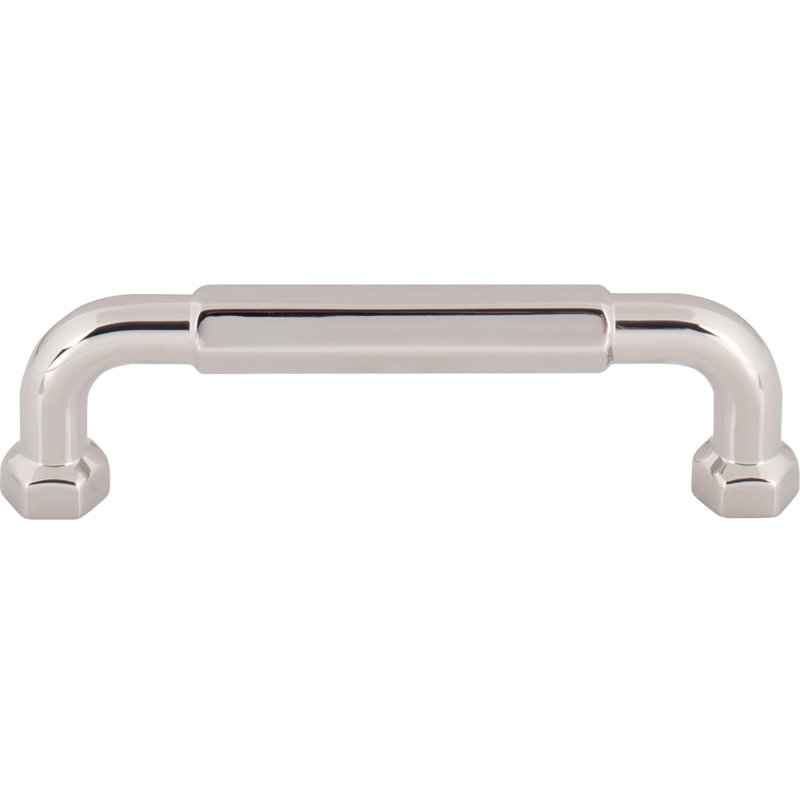Dustin Bar Pull, Polished Nickel, 3 3/4" Center To Center