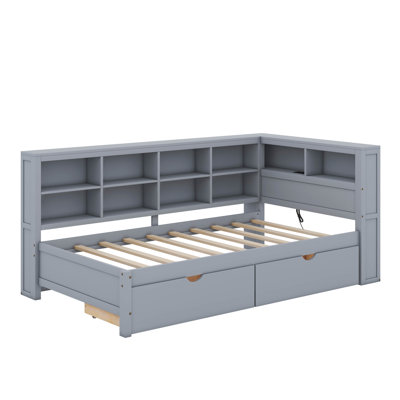 Daybed With Drawers, Shelf And USB Charging Ports by Red Barrel Studio
