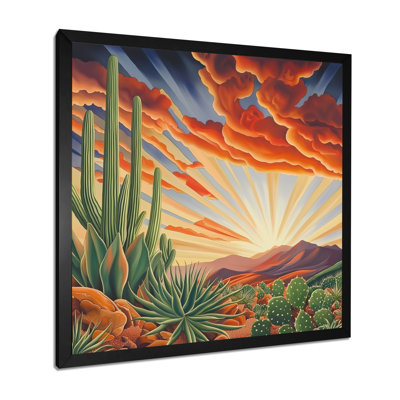 Cactus mexicain, paysage de cactus IV, impression sur toile
