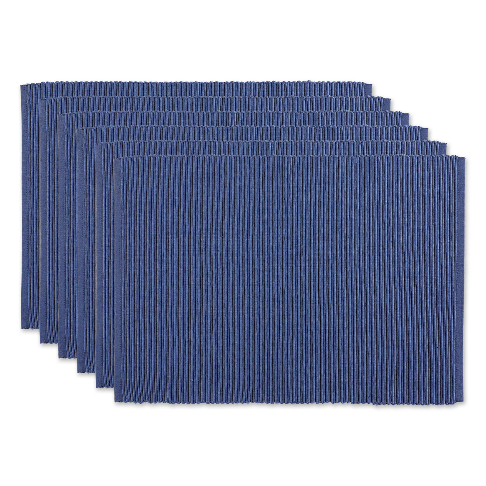 Pumpkin Spice 6 Piece Cotton Placemat Set, Blue