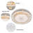 20" Modern Flower Crystal Dimmable Ceiling Light Fixture With Remote Control