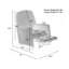 Chaise berçante en coton et lin avec repose-pieds réglable-442979193