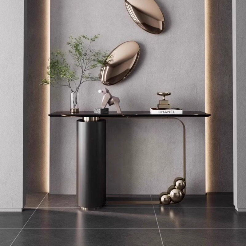 Console en pierre frittée de style américain, H 33,4 po x l 47,2 po x P 13,7 po