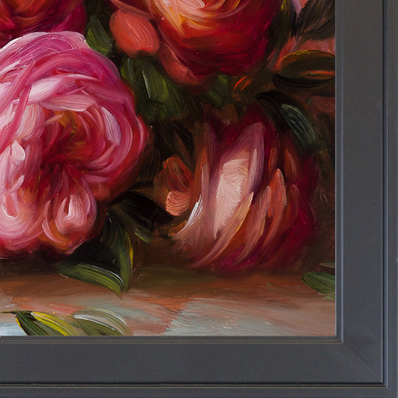 «Discarded Roses» par Pierre-Auguste Renoir, reproduction d'art sur toile, H 24 po x l 28 po x P 2 po, Toile encadrée noire