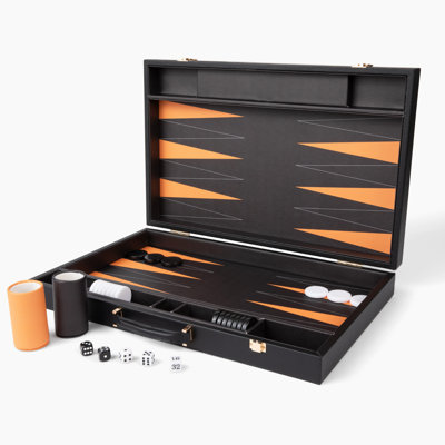 Ensemble de backgammon en cuir de qualité supérieure | Ensemble de backgammon en cuir | Jeu de société Designer Vintage