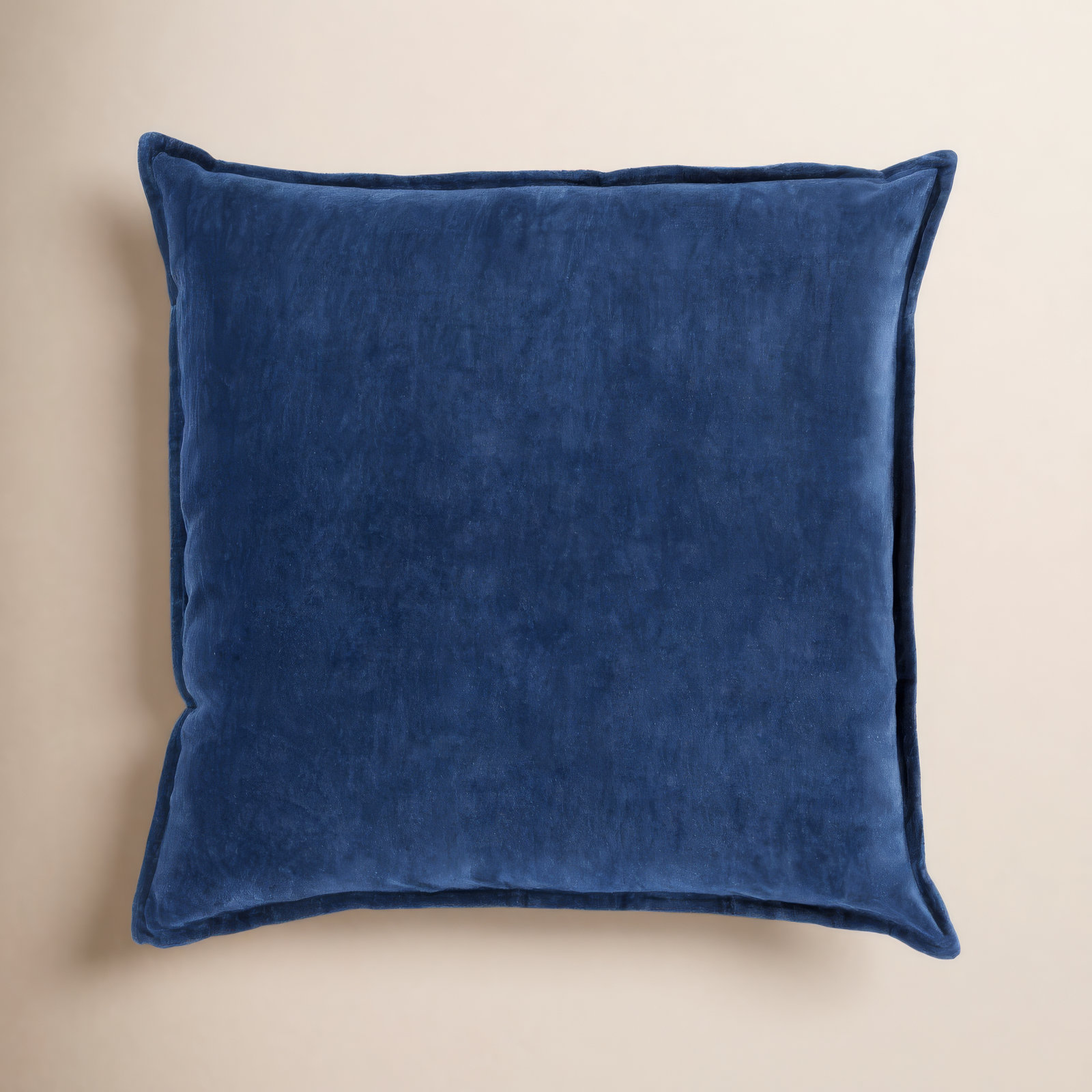 Edgar Pillow Cover, Navy, Down, Square 20"