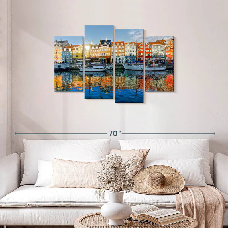 Canal Nicci Nyhavn en Europe, H 27 po x l 43 po