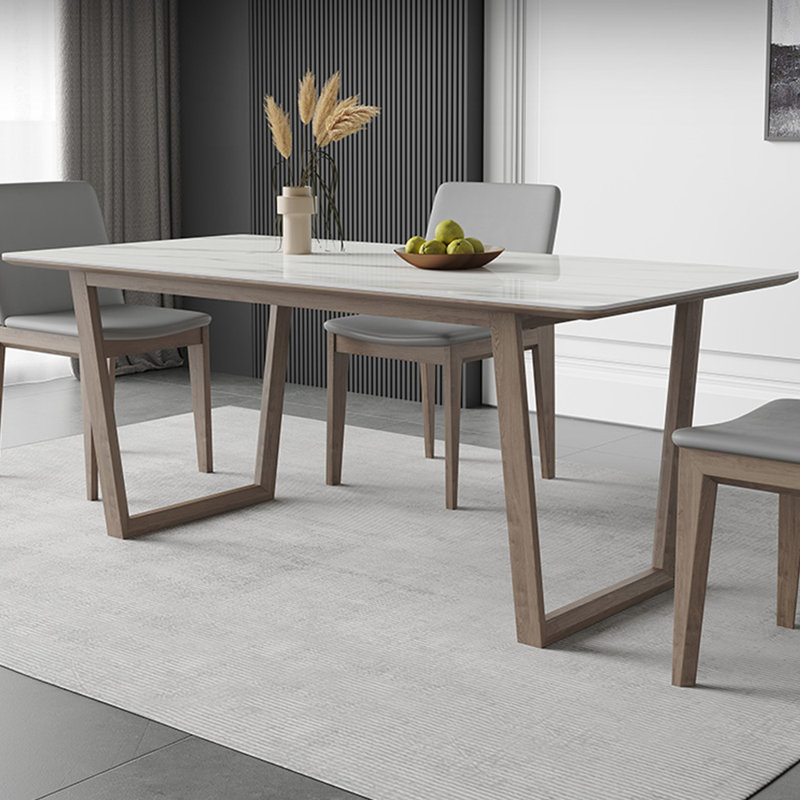 Ensemble de table de salle à manger rectangulaire simple et moderne, H 29,52 po x L 55,11 po x l 31,49 po