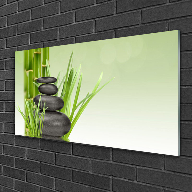 Floral Bamboo Grasses - No Frame Print on Glass