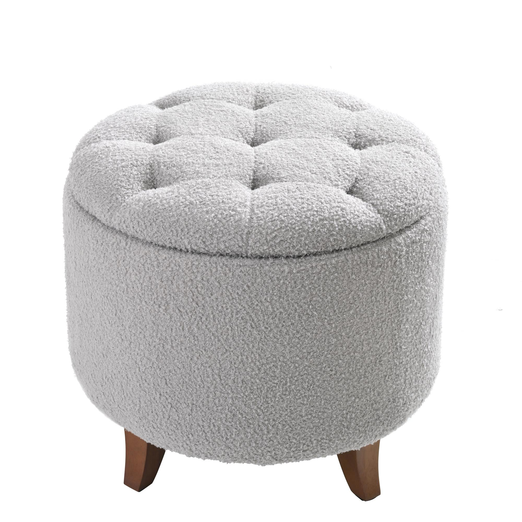 Corrigan Studio® Round Ottoman storage stool with Cover Lid | Wayfair