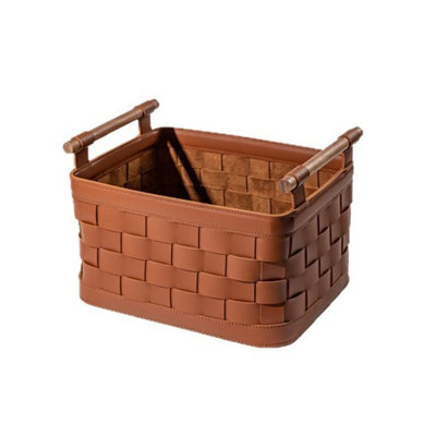 Panier de rangement italien tissé à la main | Organisateur décoratif de luxe pour vêtements, jouets et articles essentiels pour la maison | Élégant panier tissé pour placard, buanderie et salon