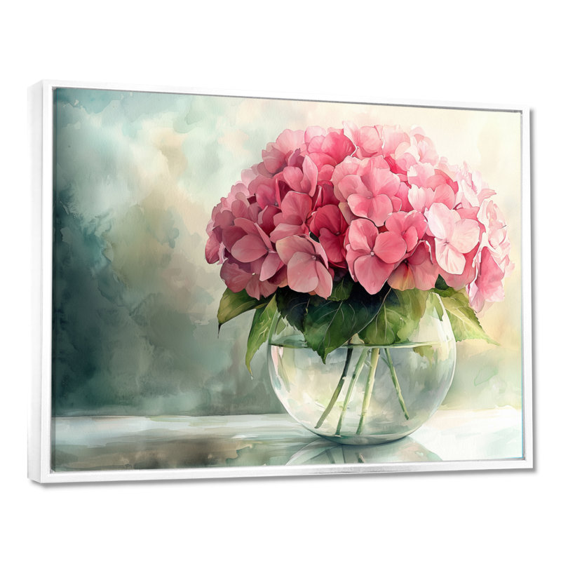 Jacquese - Floral Wall Art, Impression encadrée flottante, H 24 po x l 32 po, Blanc