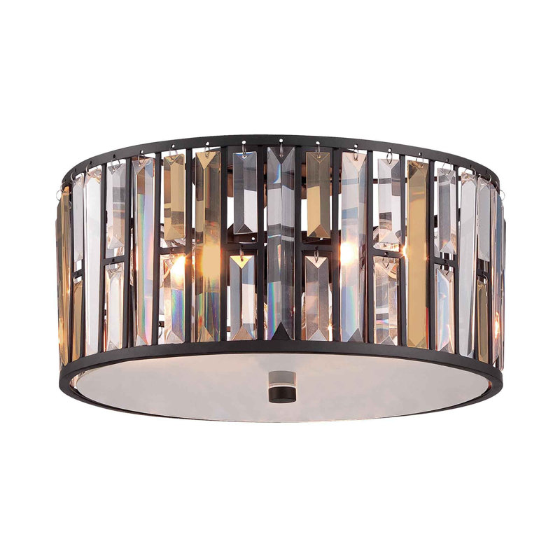 Ernberg Glass Flush Mount, Vintage Bronze
