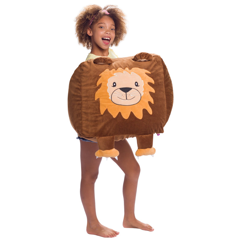 Petit fauteuil à billes Cozy Animal, H 18 po x l 18 po x P 18 po, Mélange de polyester brun lion