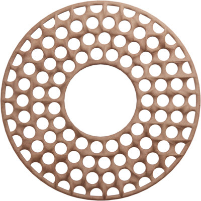18"OD x 6 1/2"ID x 3/8"T Fink Wood Fretwork Pierced Ceiling Medallion, Hickory