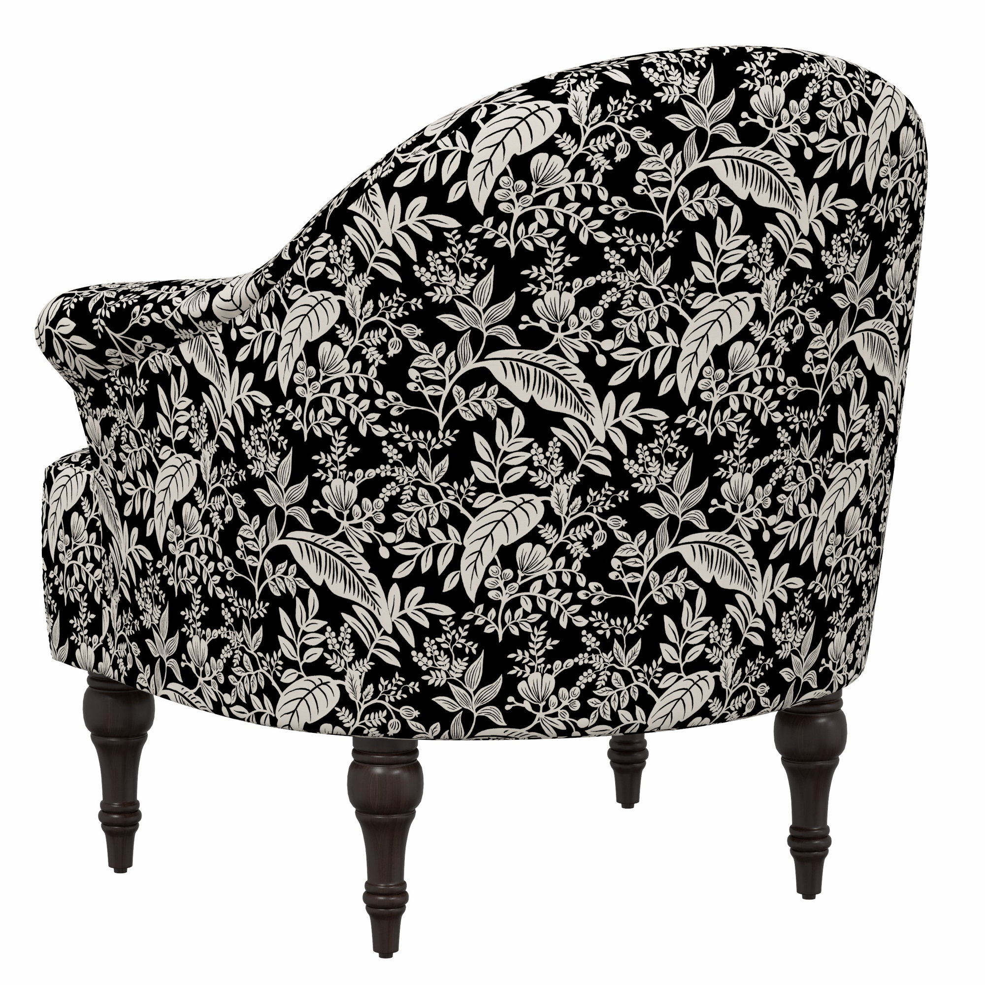 Rifle Paper Co. x Cloth & Company Josephine Chair, Rpc Canopy Black & Cream Linen
