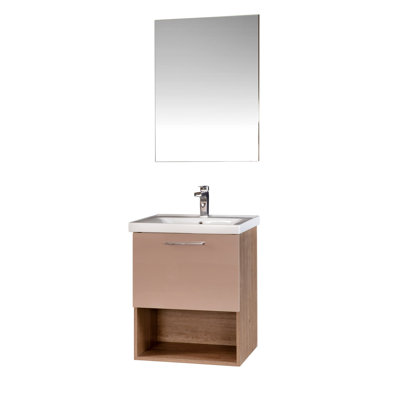 Meuble-lavabo mural simple l 23,58 po x P 18 po x H 26,7 po Adelfa