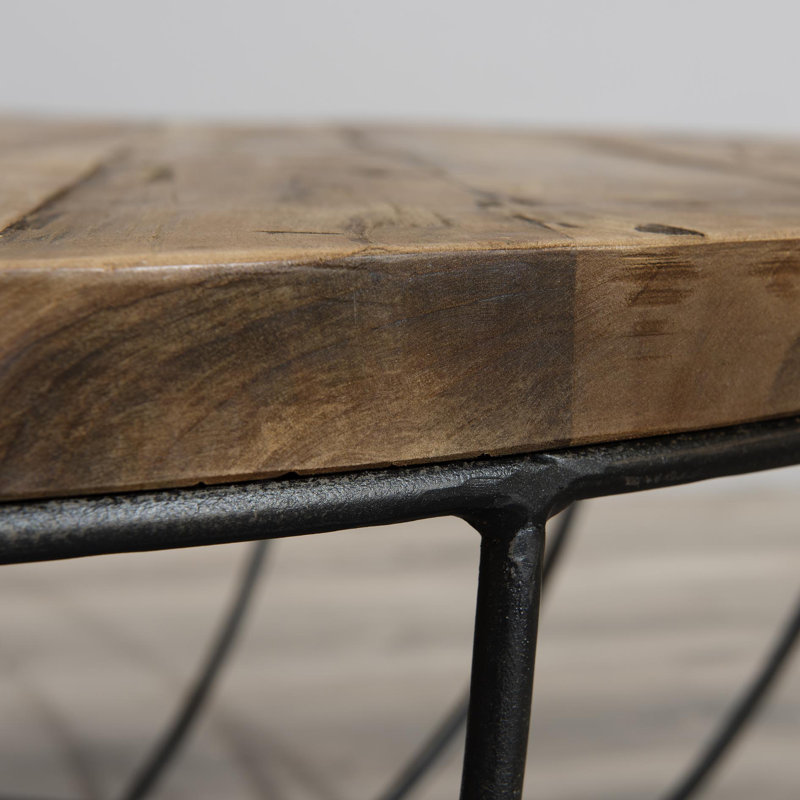 Sandrine Pedestal Coffee Table, Brut, 34.5cm H x 60cm W x 60cm D