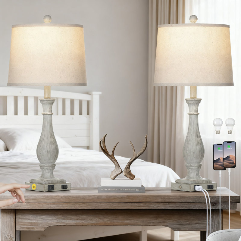 Ensemble de 2 lampes de table Farmhouse