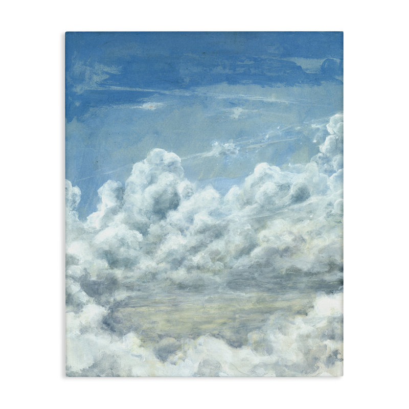 Art mural sur toile "Structured Traditional Clouds" par Grace Popp, H 20 po x l 16 po
