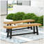 Ensemble de 2 bancs d'extérieur pour terrasse