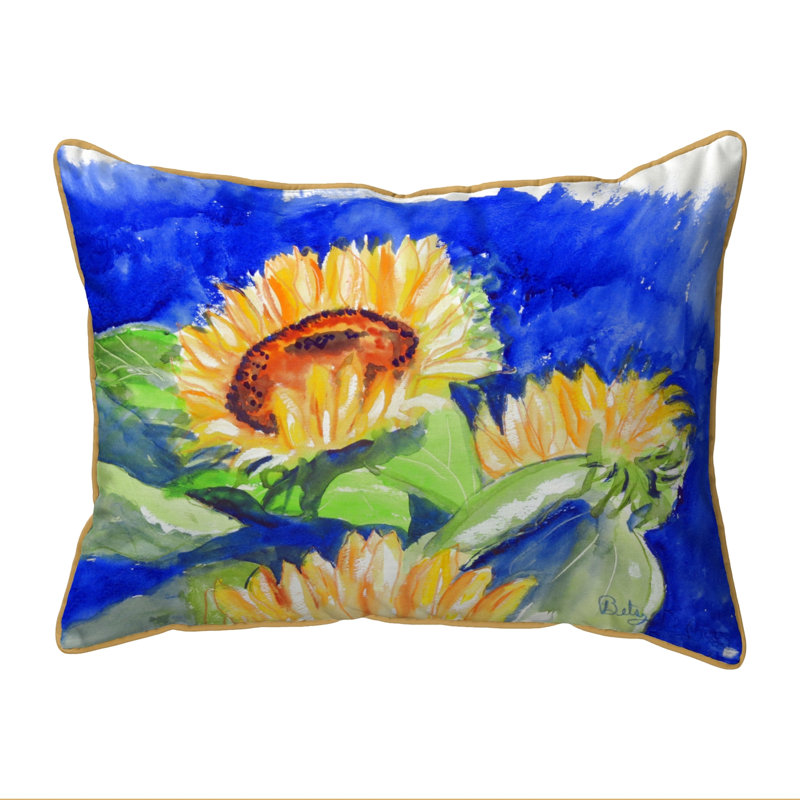  Housse et insert de coussin rectangulaire d'extérieur Gold Rising Sunflower, Grand