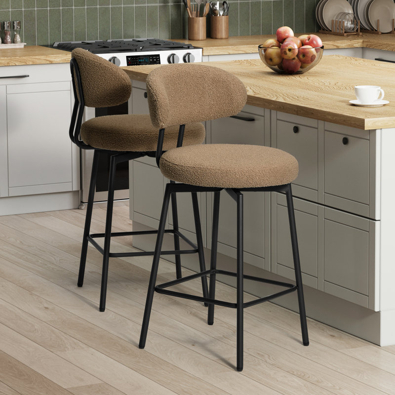 Tabouret de comptoir pivotant 27 po Bayville, Chameau