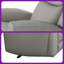 Fauteuil inclinable manuel à accoudoirs profilés - Style transitionnel avec siège large et cuir fleur-2099347044