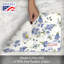 Ensemble de 4 napperons en plastique réversible Lovely Blues