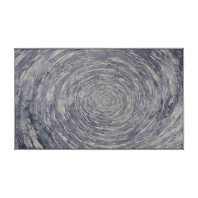 Machine Washable Grey Area Rug