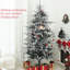 Arbre de Noël artificiel pin nordique 9 pi avec pointes enneigées, support en métal à assemblage rapide, support pliable, bureau à domicile