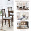 Ensemble de 4 chaises de salle à manger en bois Crewe, chaise de cuisine avec siège rembourré, chaise d'appoint rembourrée-607398240