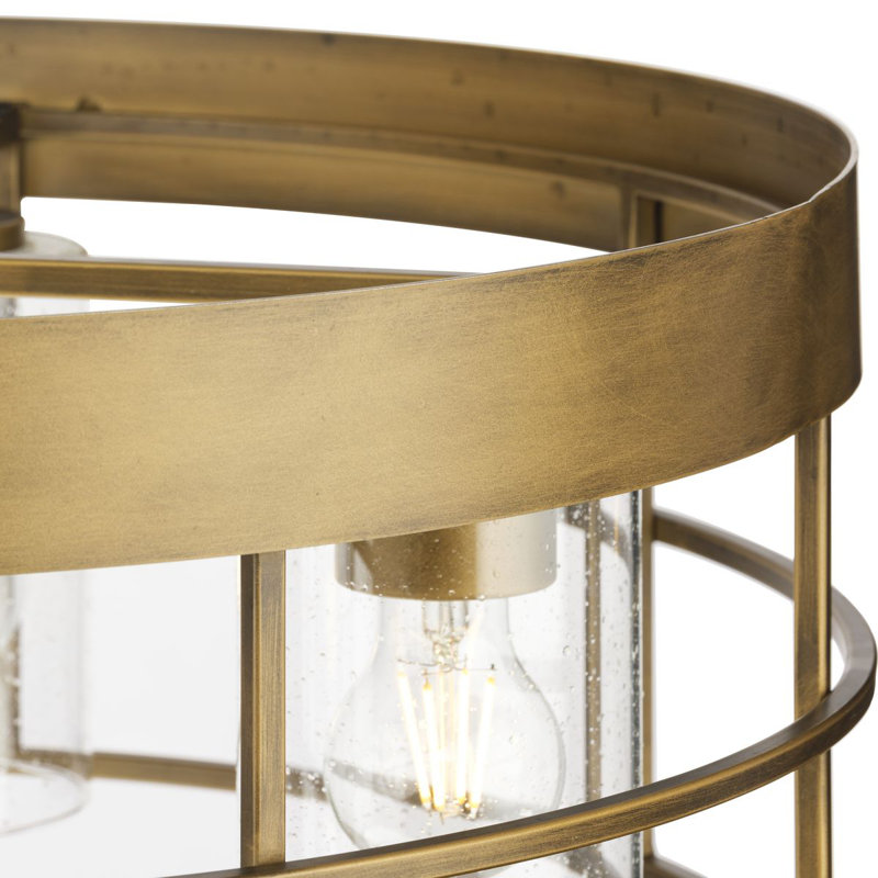 Lustre géométrique à 4 lumières Jhuhi, Bronze vieilli
