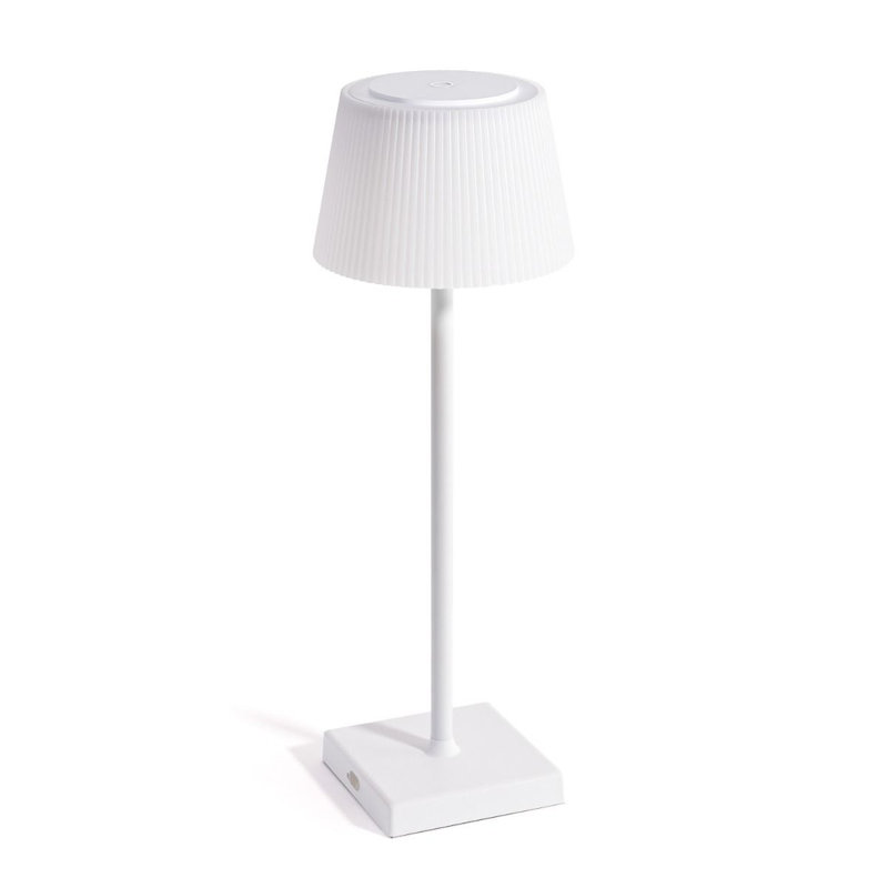 Metal Desk Lamp, White, White