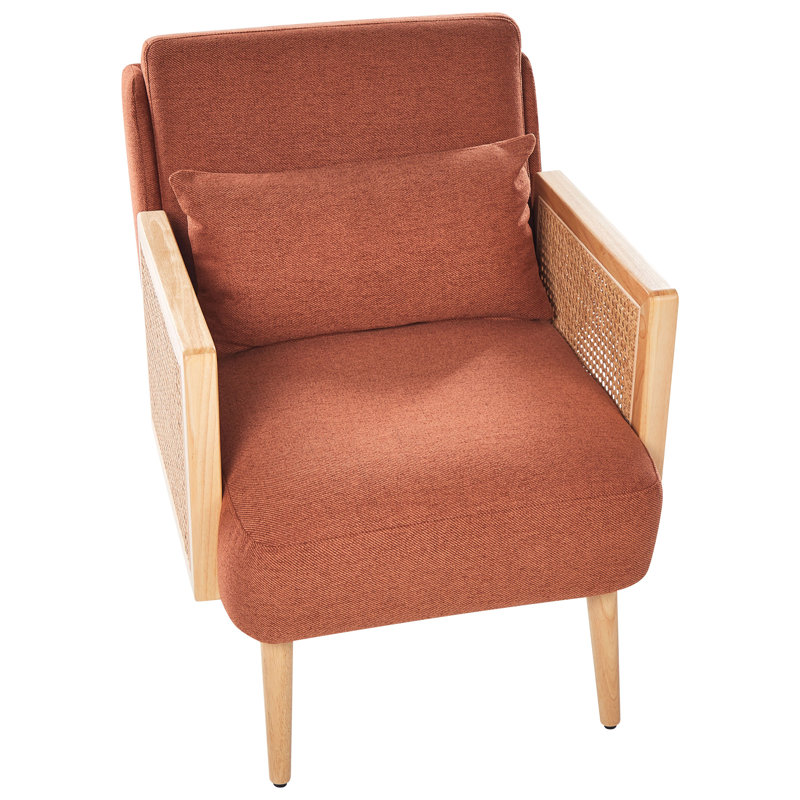 Alviani Upholstered Armchair, Orange
