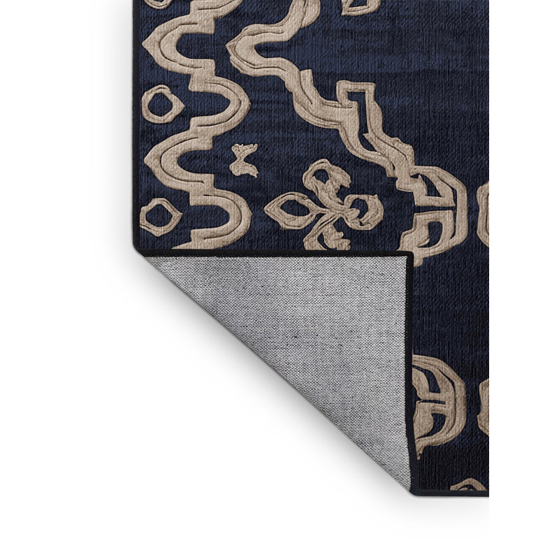 Machine Washable Gray Area Rug, Rectangle 8' x 10'
