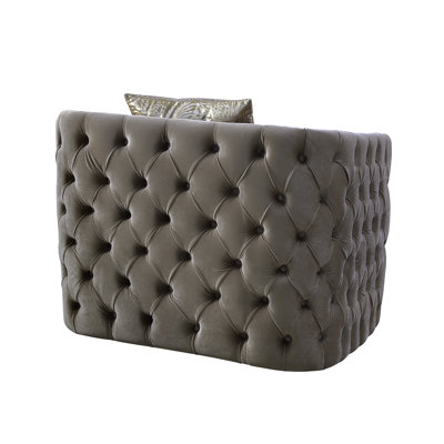 Doruk 43.6'' Velvet Armchair